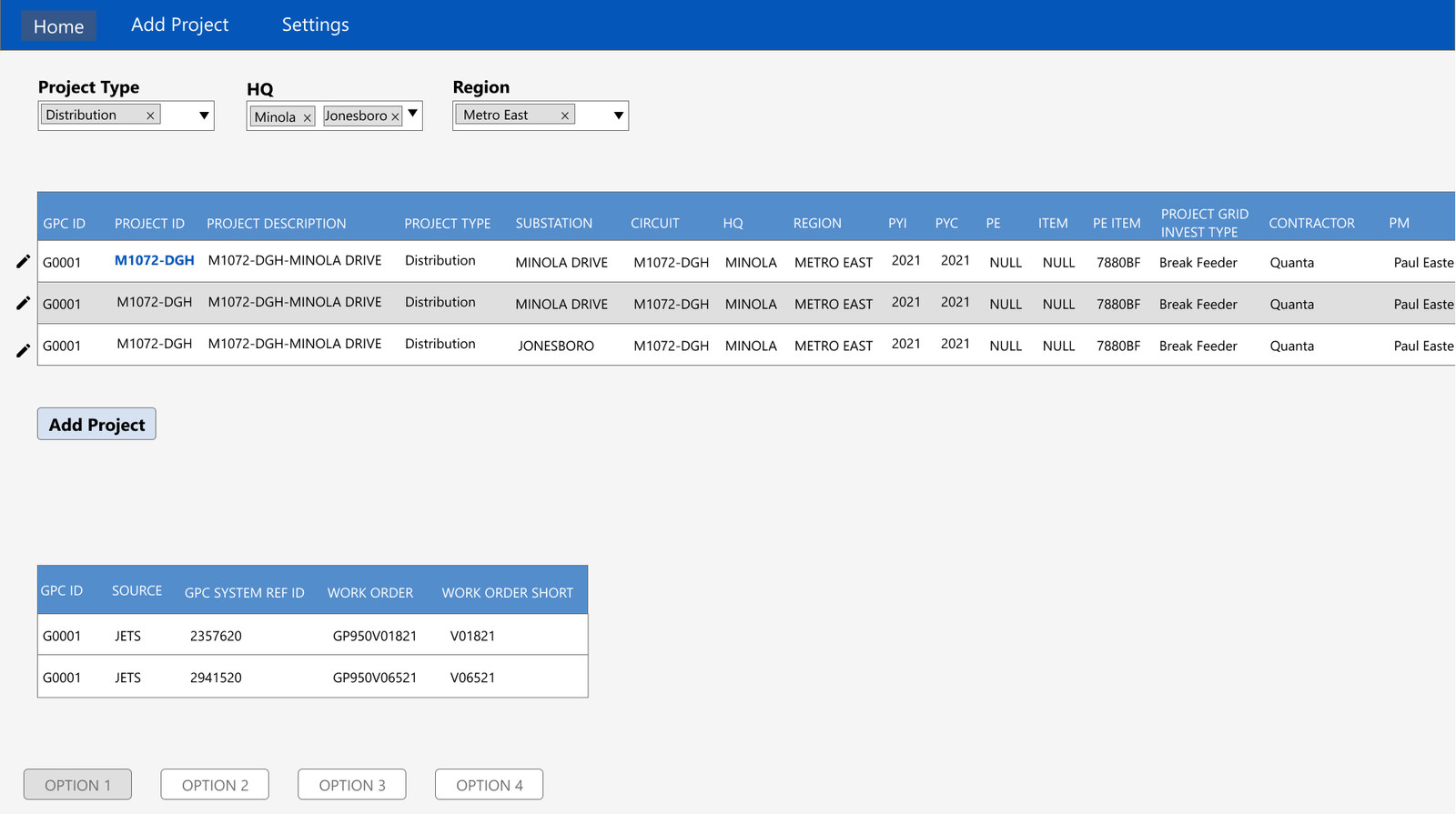 Utility Project Management Tool